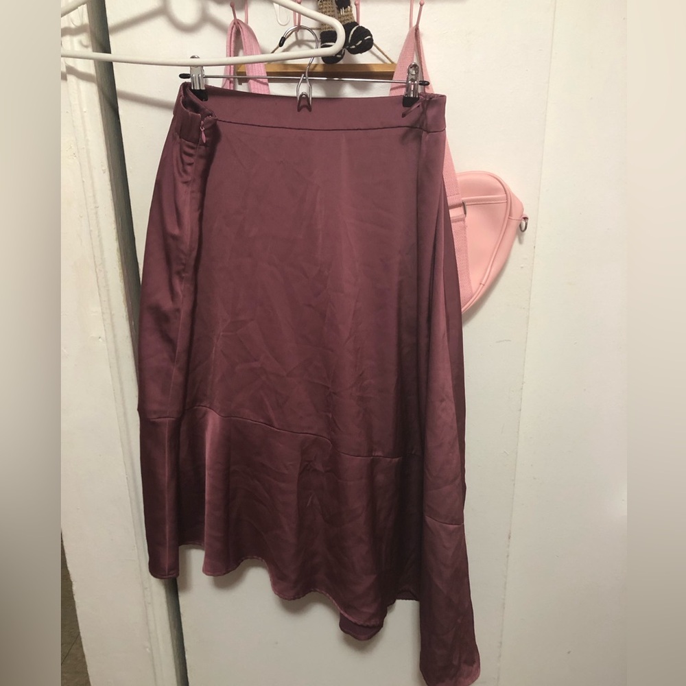 SHEIN- asymmetrical mauve skirt